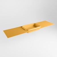 RIDGE Ocher solid surface inbouw / inleg wastafel 171cm. Positie wasbak midden.