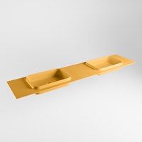RIDGE Ocher Inset / Built-in Basin solid surface 200cm. Position basin Double.