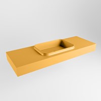 RIDGE Ocher Lavabo mural solid surface 131cm. Position lavabo Centrée.
