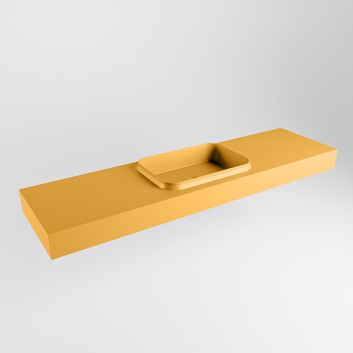 RIDGE Ocher Wall-Hung Basin solid surface 170cm. Position basin Center.