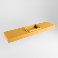 RIDGE Ocher Lavabo sospeso à parete solid surface 180cm. Posizione lavabo Centro.