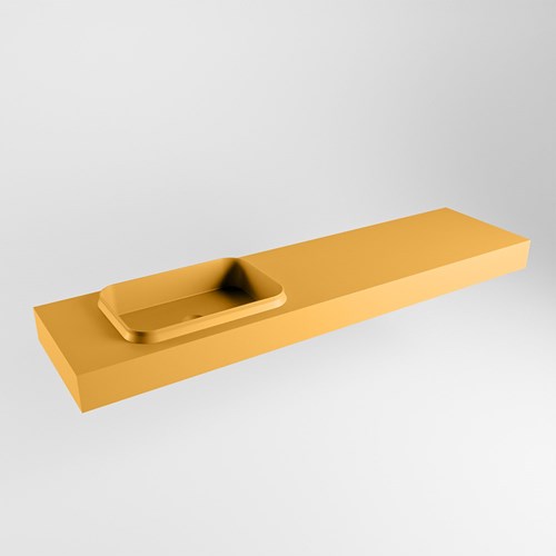 RIDGE Ocher Lavabo sospeso à parete solid surface 181cm. Posizione lavabo Sinistra.