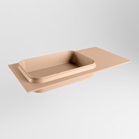 RIDGE Rosee Lavabo encastré solid surface 90cm. Position lavabo Gauche.