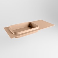RIDGE Rosee Einbauwaschbecken aus solid surface (mineralwerkstoff) 100cm. Waschbeckenposition Links.
