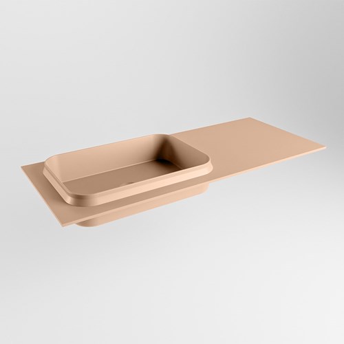 RIDGE Rosee Lavabo encastré solid surface 111cm. Position lavabo Gauche.