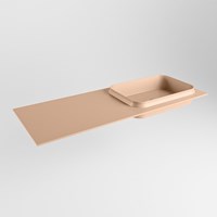 RIDGE Rosee Lavabo encastré solid surface 120cm. Position lavabo Droite.