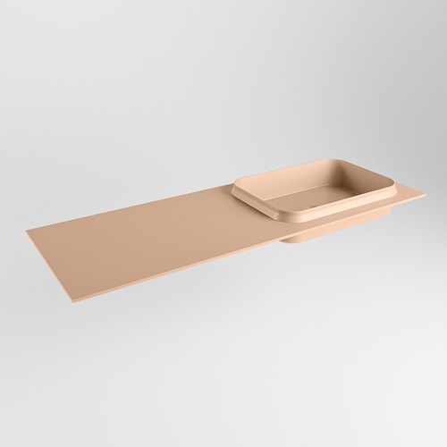 RIDGE Rosee Lavabo incasso solid surface 130cm. Posizione lavabo Destra.