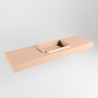RIDGE Rosee Lavabo mural solid surface 160cm. Position lavabo Centrée.
