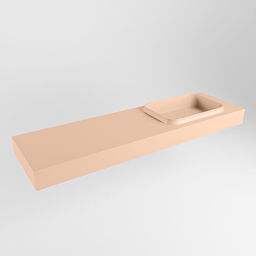 RIDGE Rosee Wall-Hung Basin solid surface 161cm. Position basin Right.