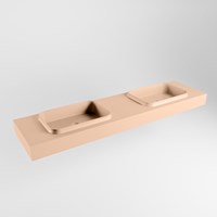 RIDGE Rosee Lavabo sospeso à parete solid surface 191cm. Posizione lavabo Doppio.
