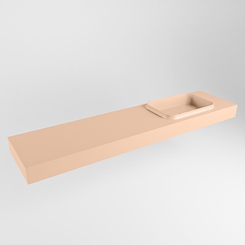 RIDGE Rosee Wall-Hung Basin solid surface 191cm. Position basin Right.
