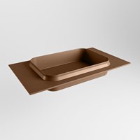 RIDGE Rust solid surface inbouw / inleg wastafel 81cm. Positie wasbak midden.