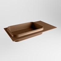 RIDGE Rust solid surface inbouw / inleg wastafel 80cm. Positie wasbak links.
