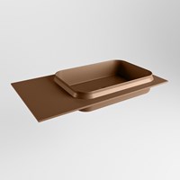 RIDGE Rust Inset / Built-in Basin solid surface 80cm. Position basin Right.