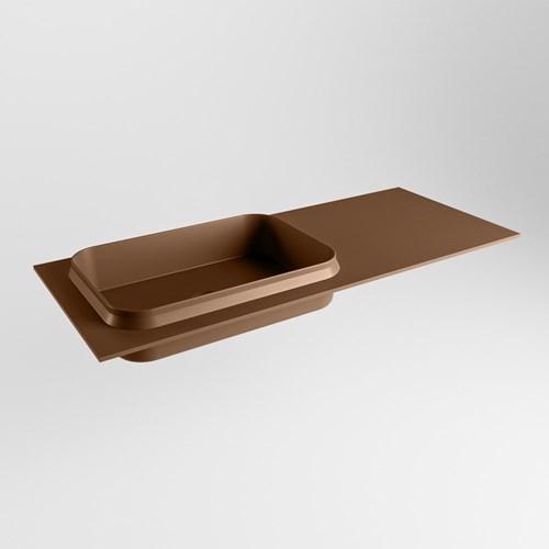 RIDGE Rust Lavabo incasso solid surface 111cm. Posizione lavabo Sinistra.