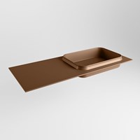 RIDGE Rust Lavabo encastré solid surface 110cm. Position lavabo Droite.