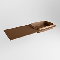 RIDGE Rust Einbauwaschbecken aus solid surface (mineralwerkstoff) 120cm. Waschbeckenposition Rechts.