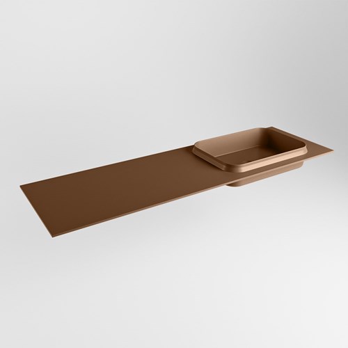RIDGE Rust Lavabo incasso solid surface 150cm. Posizione lavabo Destra.