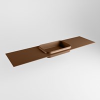 RIDGE Rust Einbauwaschbecken aus solid surface (mineralwerkstoff) 170cm. Waschbeckenposition Mittig.