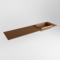 RIDGE Rust solid surface inbouw / inleg wastafel 170cm. Positie wasbak rechts.