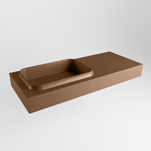 RIDGE Rust Lavabo mural solid surface 111cm. Position lavabo Gauche.