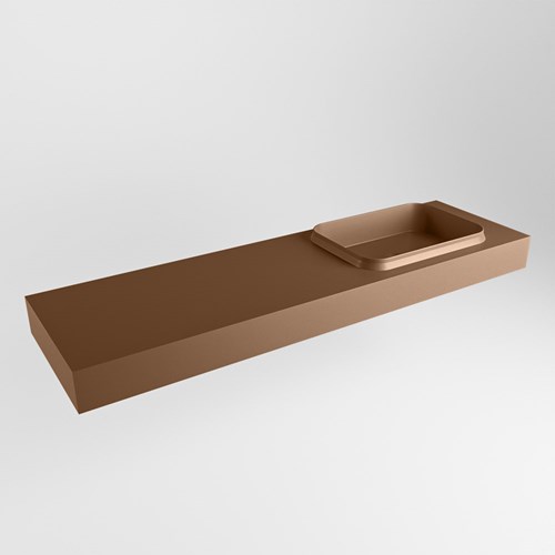 RIDGE Rust Lavabo sospeso à parete solid surface 161cm. Posizione lavabo Destra.