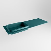 RIDGE Smag solid surface inbouw / inleg wastafel 131cm. Positie wasbak links.