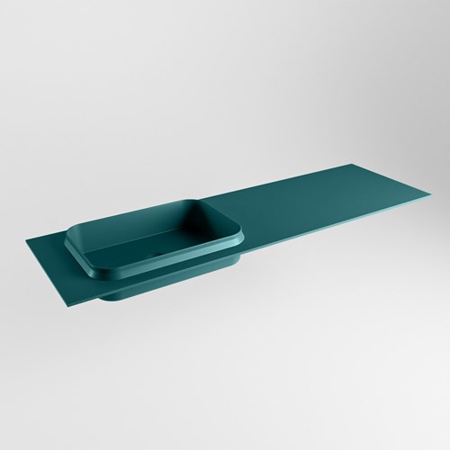 RIDGE Smag solid surface inbouw / inleg wastafel 151cm. Positie wasbak links.