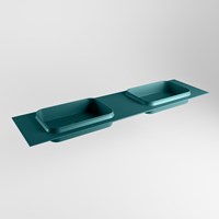 RIDGE Smag solid surface inbouw / inleg wastafel 180cm. Positie wasbak dubbel.