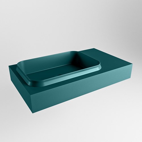 RIDGE Smag Lavabo mural solid surface 80cm. Position lavabo Gauche.