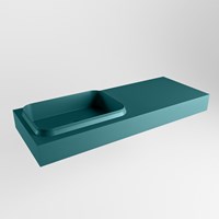 RIDGE Smag freihängend Waschtisch aus solid surface (mineralwerkstoff) 120cm. Waschbeckenposition Links rand 12cm hoch.
