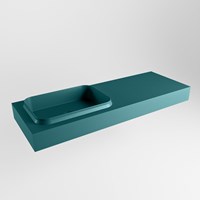 RIDGE Smag vrijhangende solid surface wastafel 130cm. Positie wasbak links.