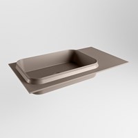 RIDGE Smoke Einbauwaschbecken aus solid surface (mineralwerkstoff) 80cm. Waschbeckenposition Links.