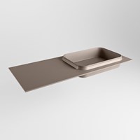 RIDGE Smoke Lavabo incasso solid surface 111cm. Posizione lavabo Destra.