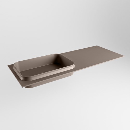 RIDGE Smoke Lavabo encastrado de solid surface 121cm. Posición del fregadero Izquierda.