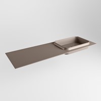 RIDGE Smoke Einbauwaschbecken aus solid surface (mineralwerkstoff) 140cm. Waschbeckenposition Rechts.
