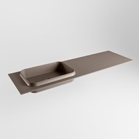RIDGE Smoke Lavabo incasso solid surface 150cm. Posizione lavabo Sinistra.