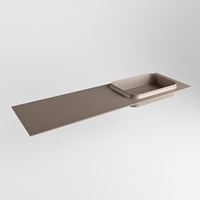 RIDGE Smoke Lavabo encastré solid surface 151cm. Position lavabo Droite.