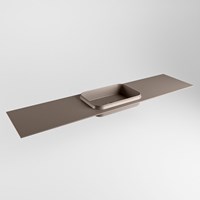 RIDGE Smoke solid surface inbouw / inleg wastafel 190cm. Positie wasbak midden.