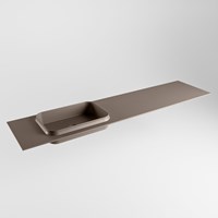 RIDGE Smoke solid surface inbouw / inleg wastafel 191cm. Positie wasbak links.