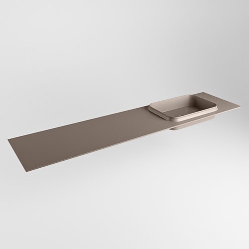 RIDGE Smoke Lavabo incasso solid surface 190cm. Posizione lavabo Destra.