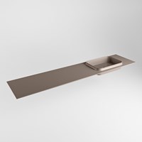 RIDGE Smoke Lavabo incasso solid surface 200cm. Posizione lavabo Destra.