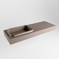 RIDGE Smoke Lavabo sospeso à parete solid surface 130cm. Posizione lavabo Sinistra.