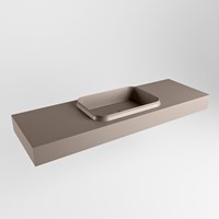 RIDGE Smoke Wall-Hung Basin solid surface 140cm. Position basin Center.