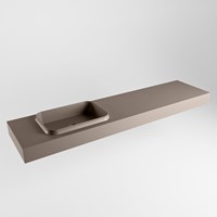 RIDGE Smoke Wall-Hung Basin solid surface 190cm. Position basin Left.