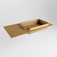 RIDGE Oro Einbauwaschbecken aus solid surface (mineralwerkstoff) 90cm. Waschbeckenposition Rechts.