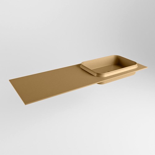 RIDGE Oro Inset / Built-in Basin solid surface 131cm. Position basin Right.