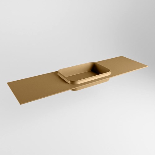 RIDGE Oro Lavabo incasso solid surface 160cm. Posizione lavabo Centro.