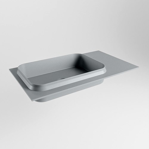 RIDGE Plata Lavabo encastrado de solid surface 81cm. Posición del fregadero Izquierda.
