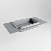 RIDGE Plata Lavabo encastrado de solid surface 90cm. Posición del fregadero Centro.